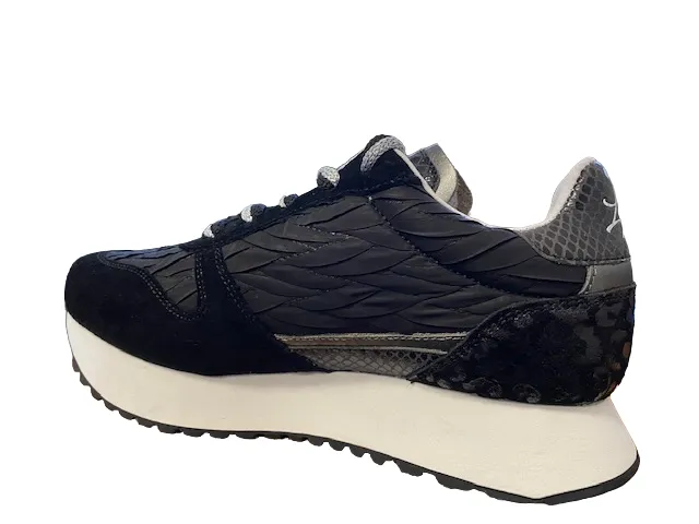 Lotto Leggenda scarpa sneakers da donna per il il tempo libero Wedge W 218731 1H8 nero-titanio