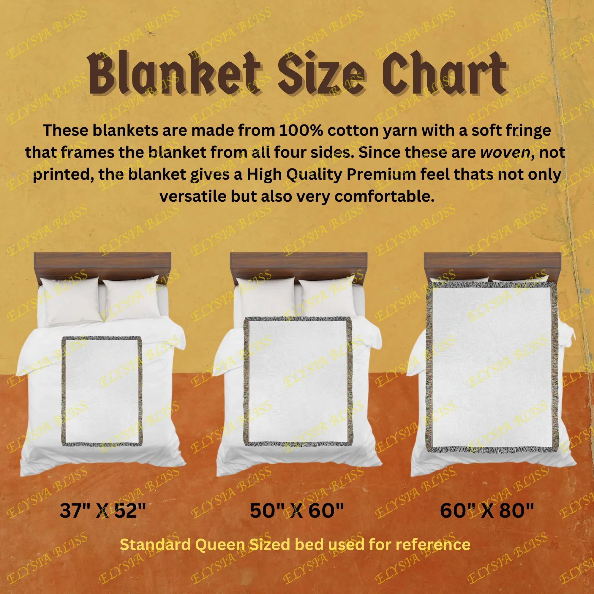 Luxurious Cotton Woven Tapestry Throw Blanket | Taskmaster | Famous Quotes Pattern