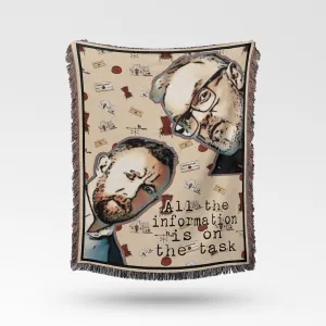 Luxurious Cotton Woven Tapestry Throw Blanket | Taskmaster | Peeping Alex and Greg