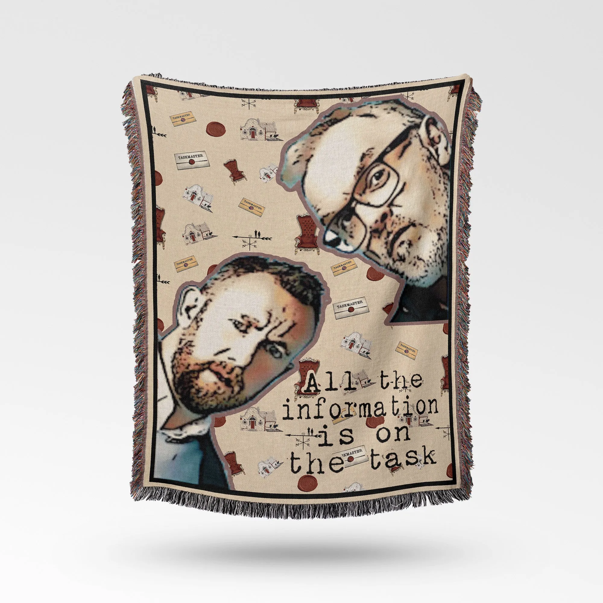 Luxurious Cotton Woven Tapestry Throw Blanket | Taskmaster | Peeping Alex and Greg