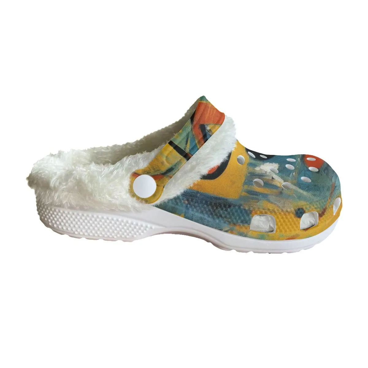 Mc#33 Men's Classic Clogs with Fleece, abstract, print