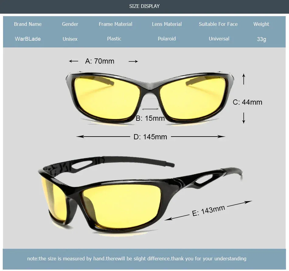 Men and Women Night Vision Anti-glare UV400 Lens Driving Sunglasses
