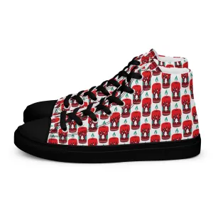 Men Christmas High Top Canvas Shoes (Glamourange Holiday Magic Canvas Shoes For Men - 0010)