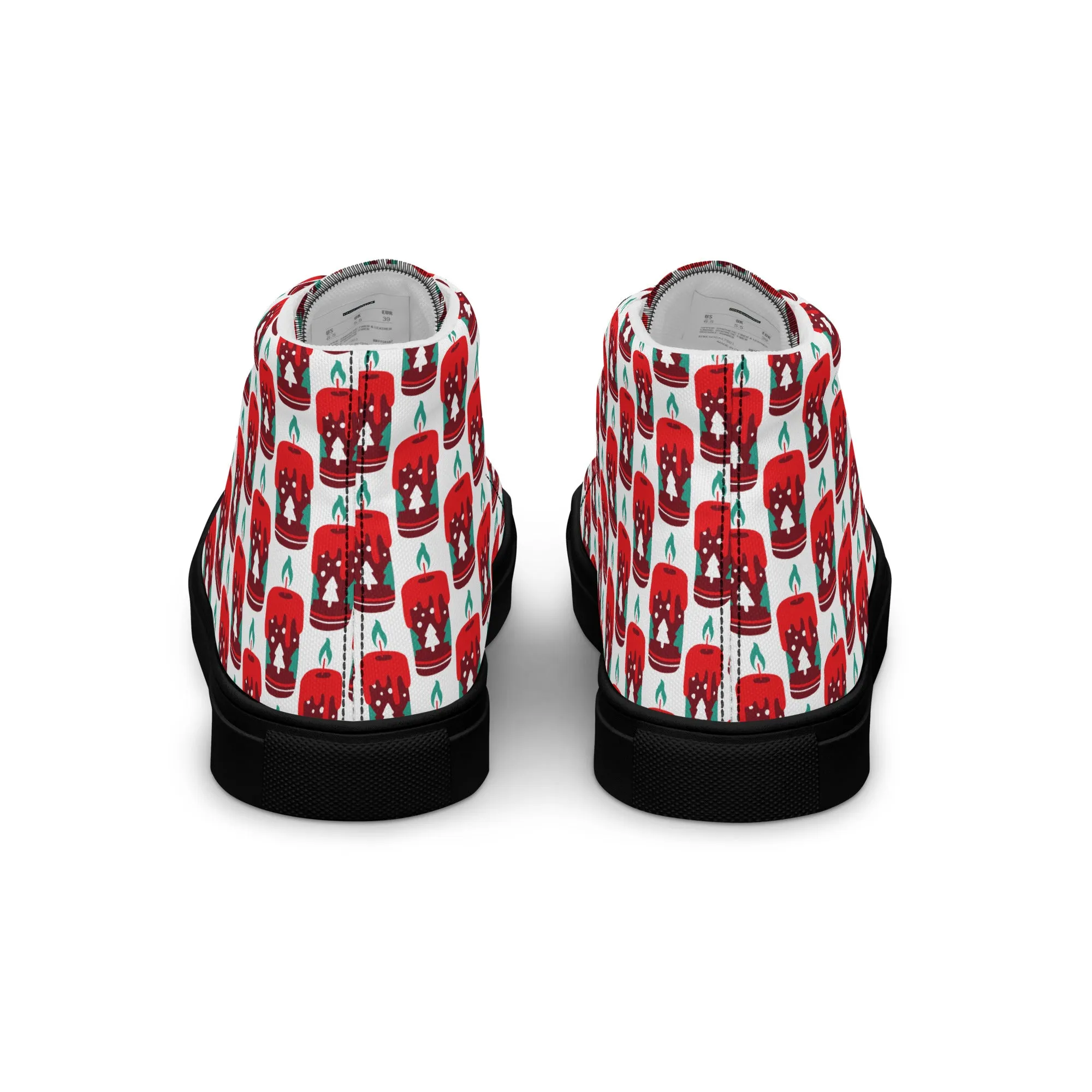 Men Christmas High Top Canvas Shoes (Glamourange Holiday Magic Canvas Shoes For Men - 0010)