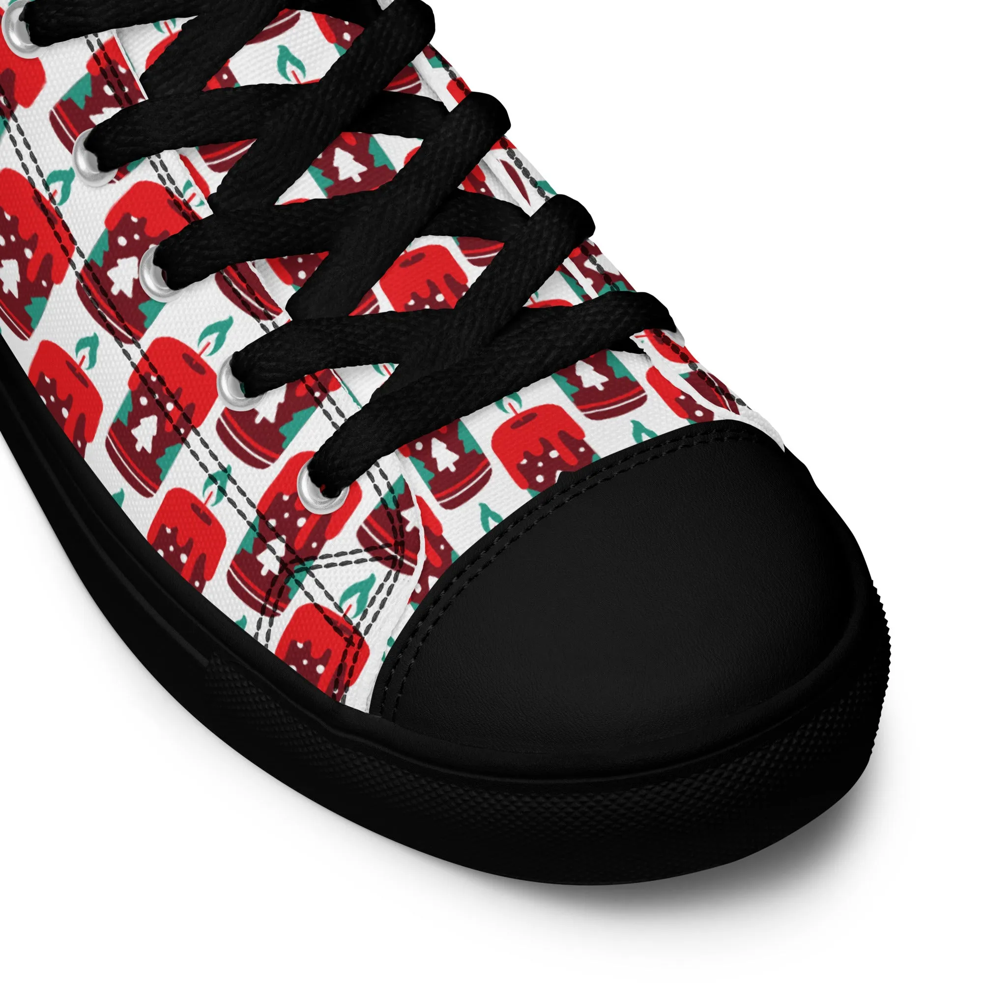 Men Christmas High Top Canvas Shoes (Glamourange Holiday Magic Canvas Shoes For Men - 0010)