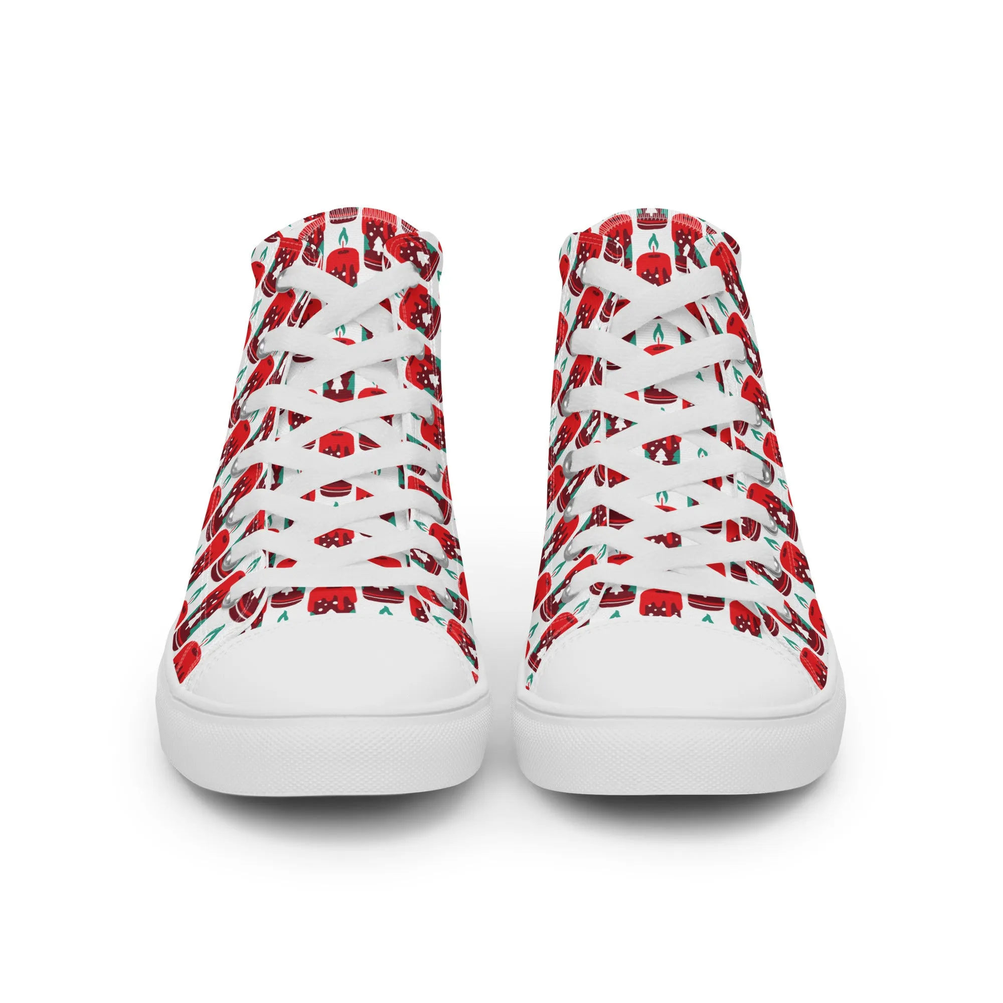 Men Christmas High Top Canvas Shoes (Glamourange Holiday Magic Canvas Shoes For Men - 0010)