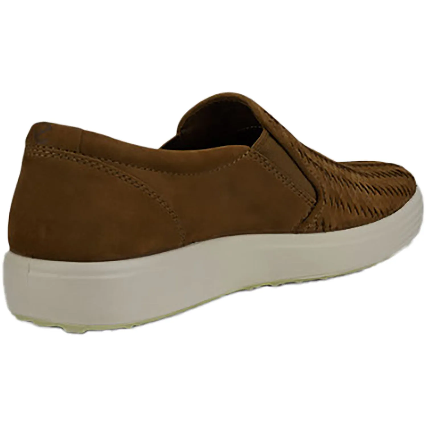 Men's Ecco Soft 7 Slip-On Camel Cow Nubuck