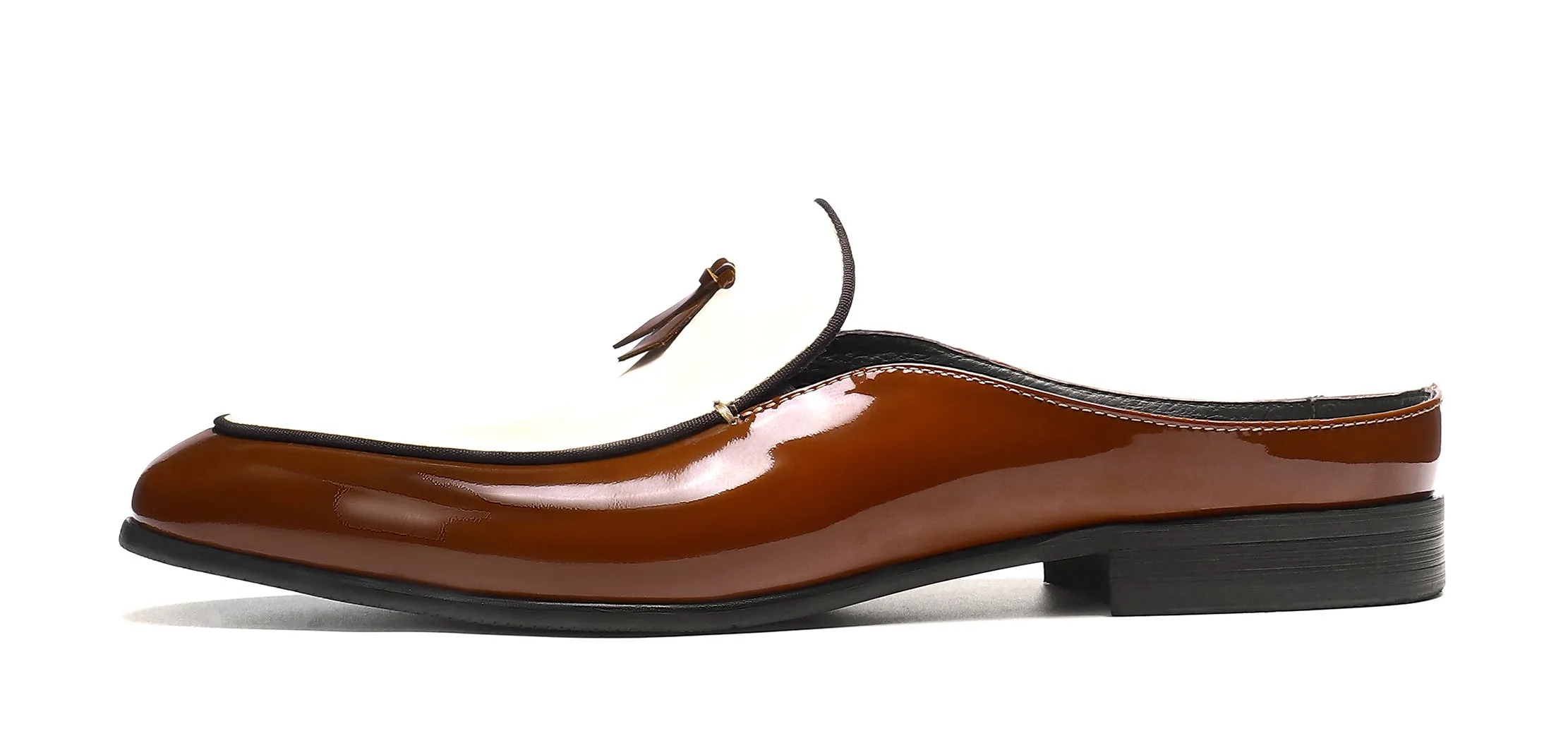 Men's Open Slip-On Leather Mules