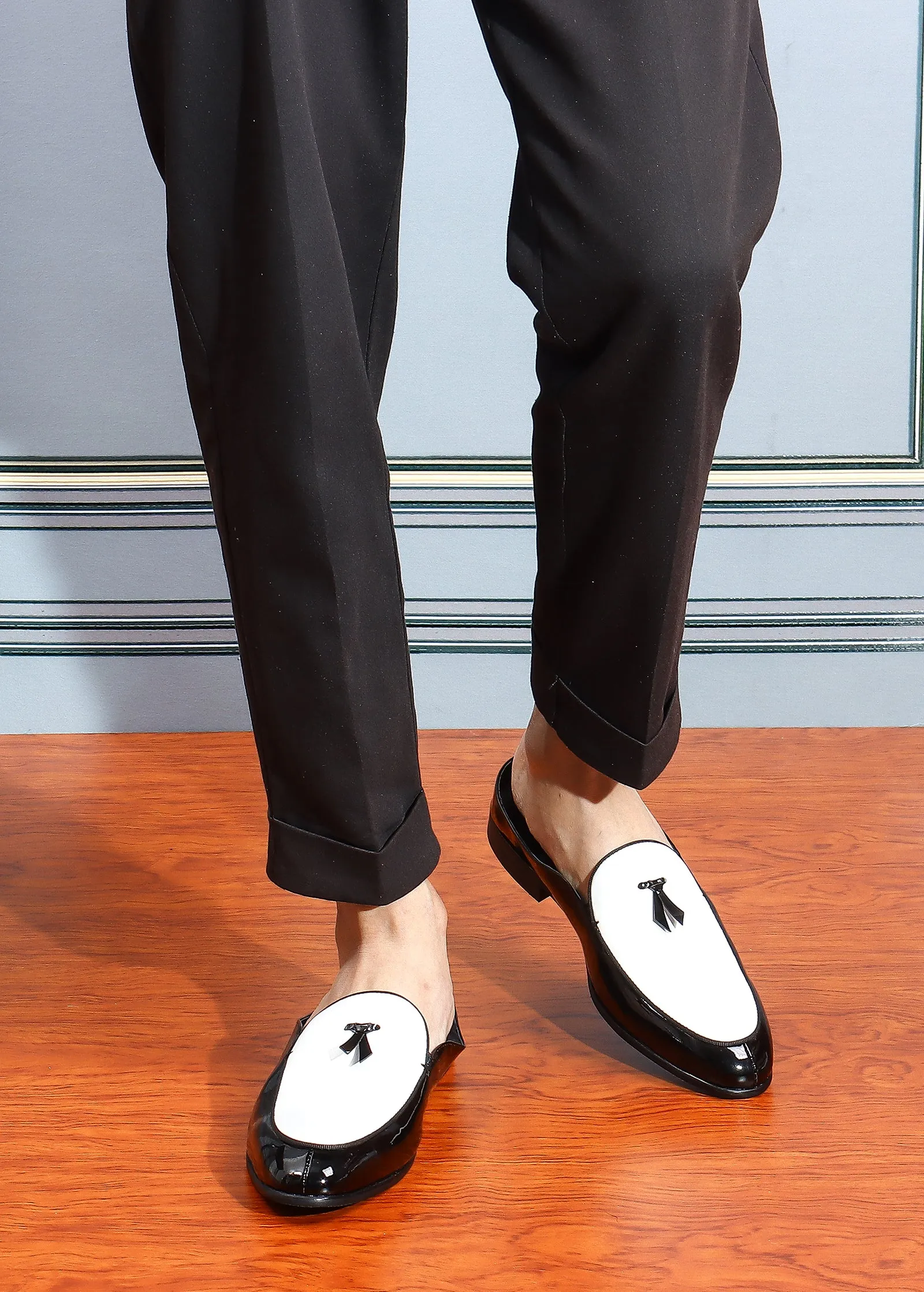 Men's Open Slip-On Leather Mules