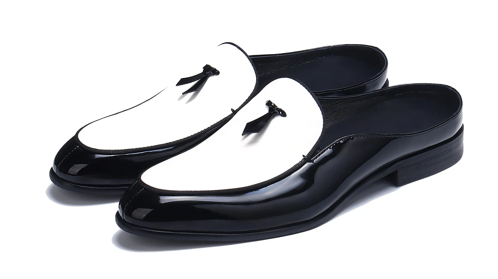 Men's Open Slip-On Leather Mules