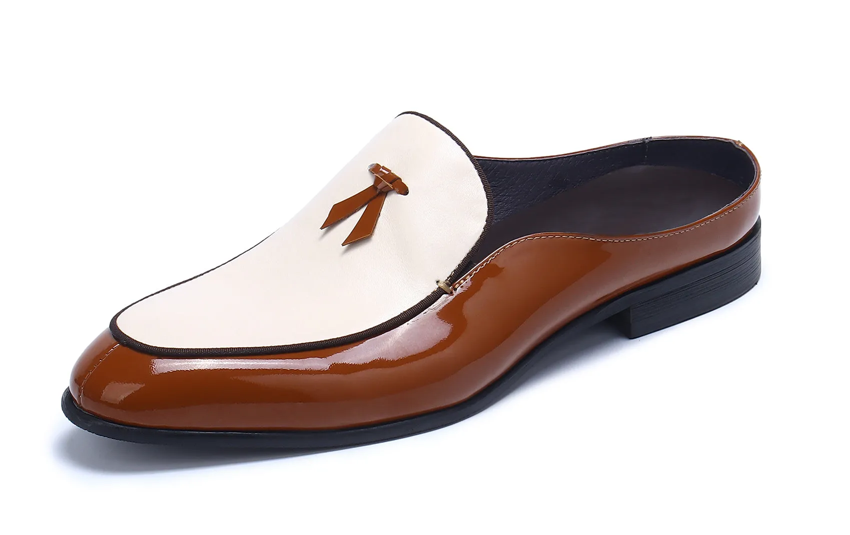 Men's Open Slip-On Leather Mules