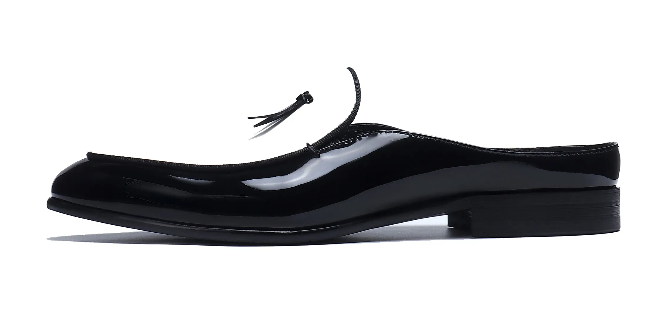 Men's Open Slip-On Leather Mules