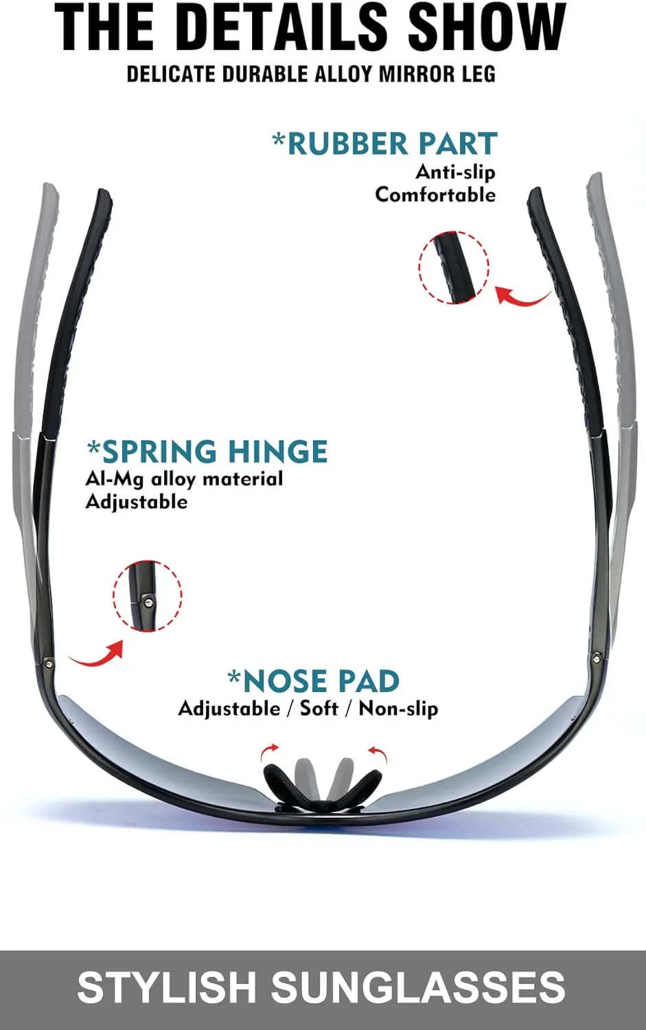 Men's Polarized Sunglasses: Advanced UV Protection, Ultralight Al-Mg Frame for Cycling, Golfing & Driving
