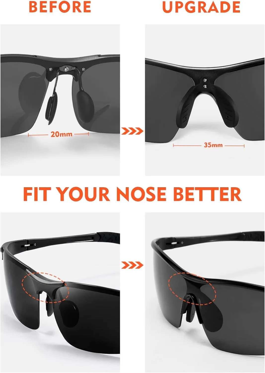Men's Polarized Sunglasses: Advanced UV Protection, Ultralight Al-Mg Frame for Cycling, Golfing & Driving