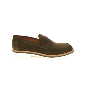 Men's Suede Calf Leather Handmade Loafer M9014