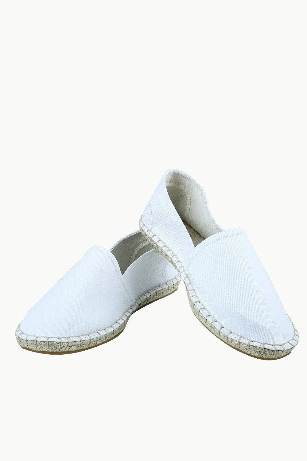 Men's White Canvas Basque Espadrilles