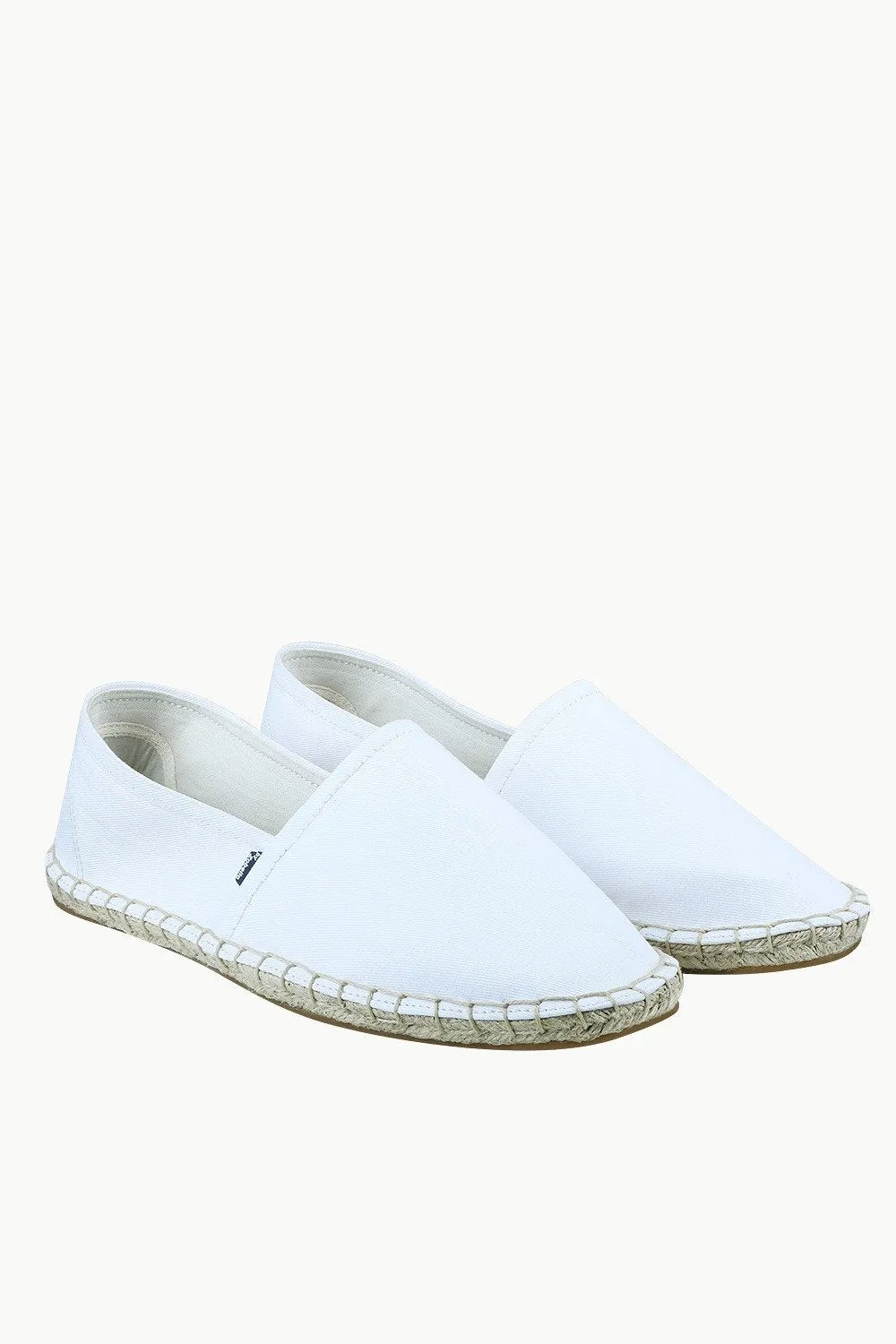Men's White Canvas Basque Espadrilles