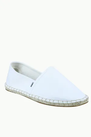 Men's White Canvas Basque Espadrilles