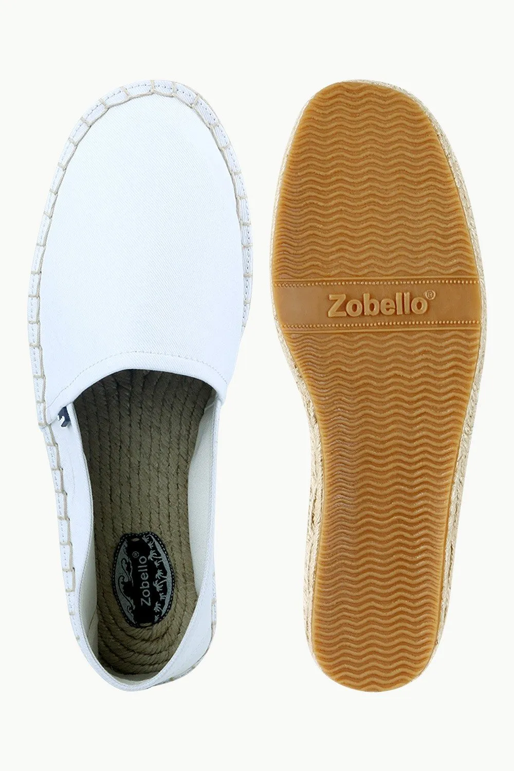 Men's White Canvas Basque Espadrilles