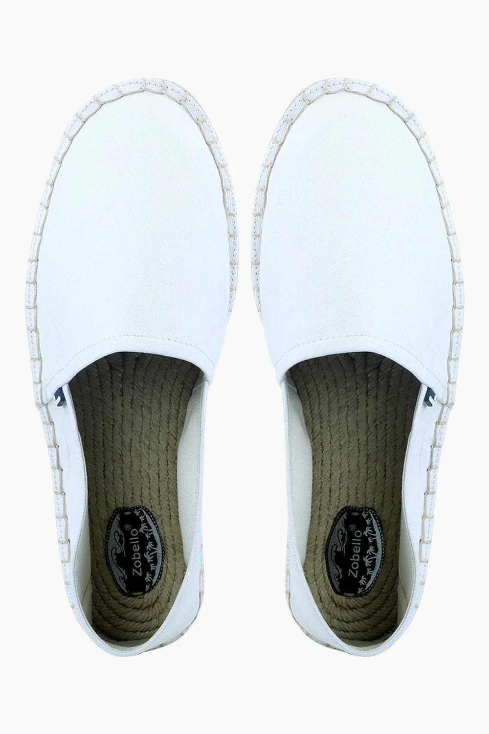 Men's White Canvas Basque Espadrilles