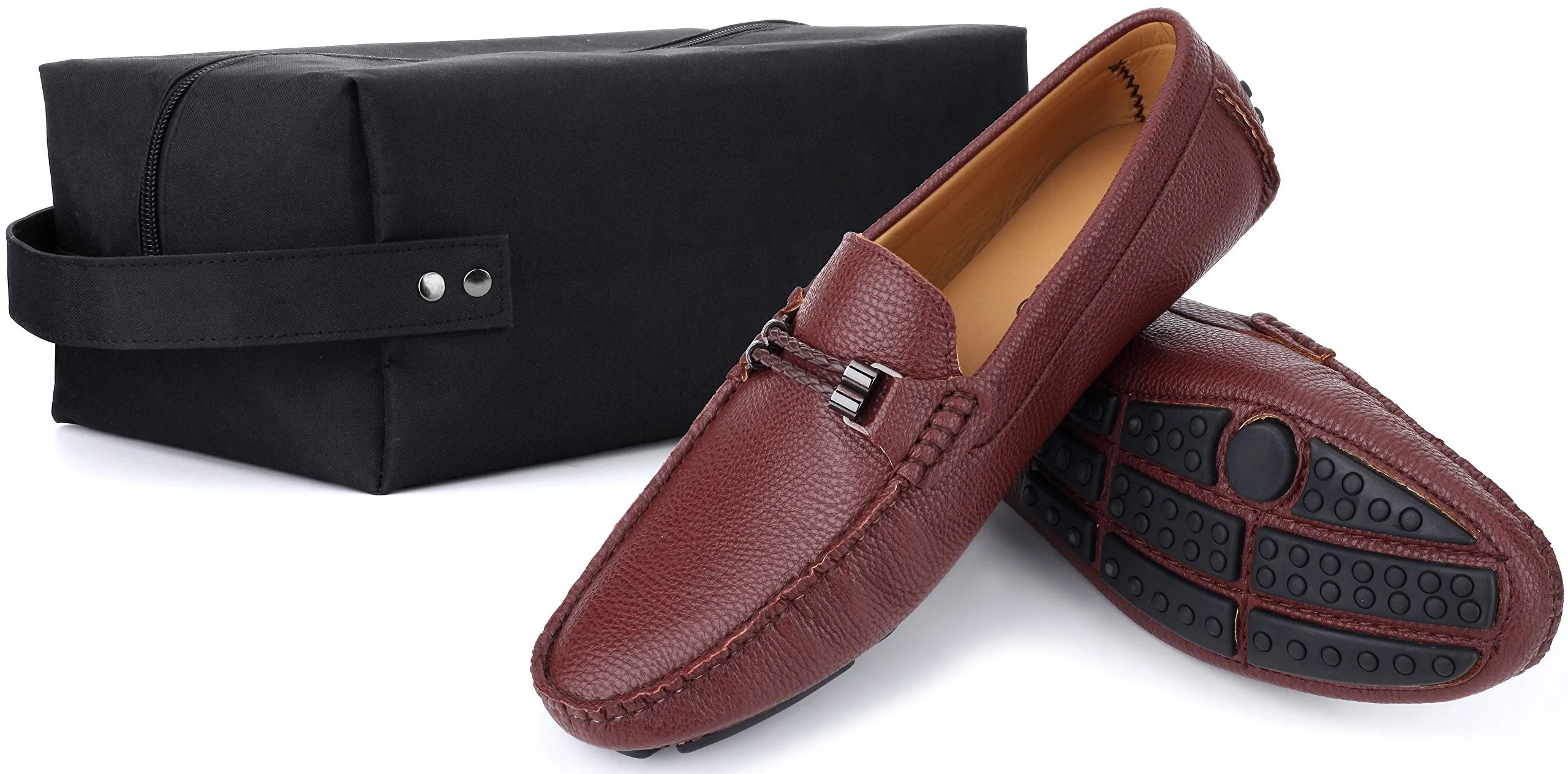 Mio Marino Men's Dress/Casual Loafers  Color Brown Size 10.5