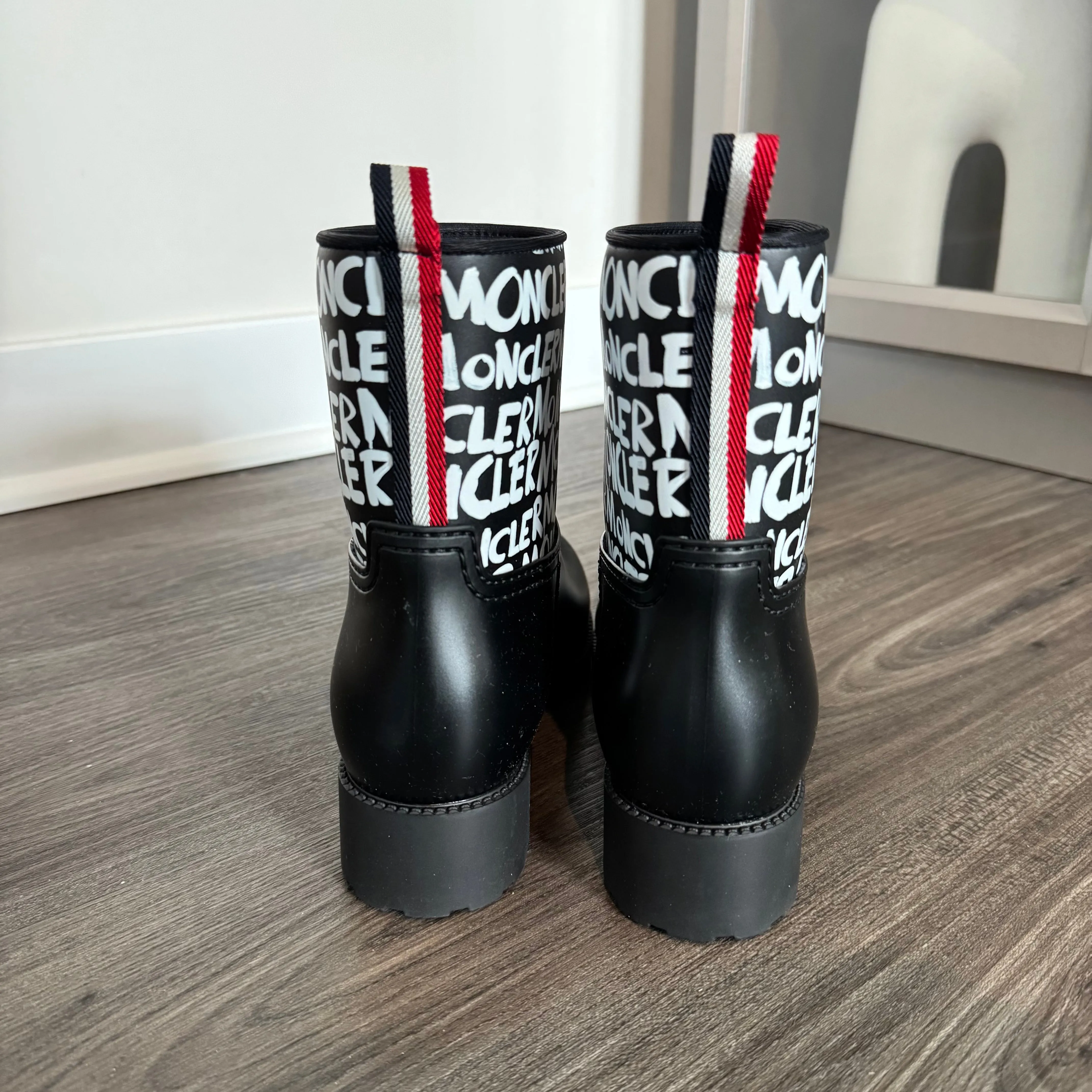 Moncler Ginette Logo Rain Boots