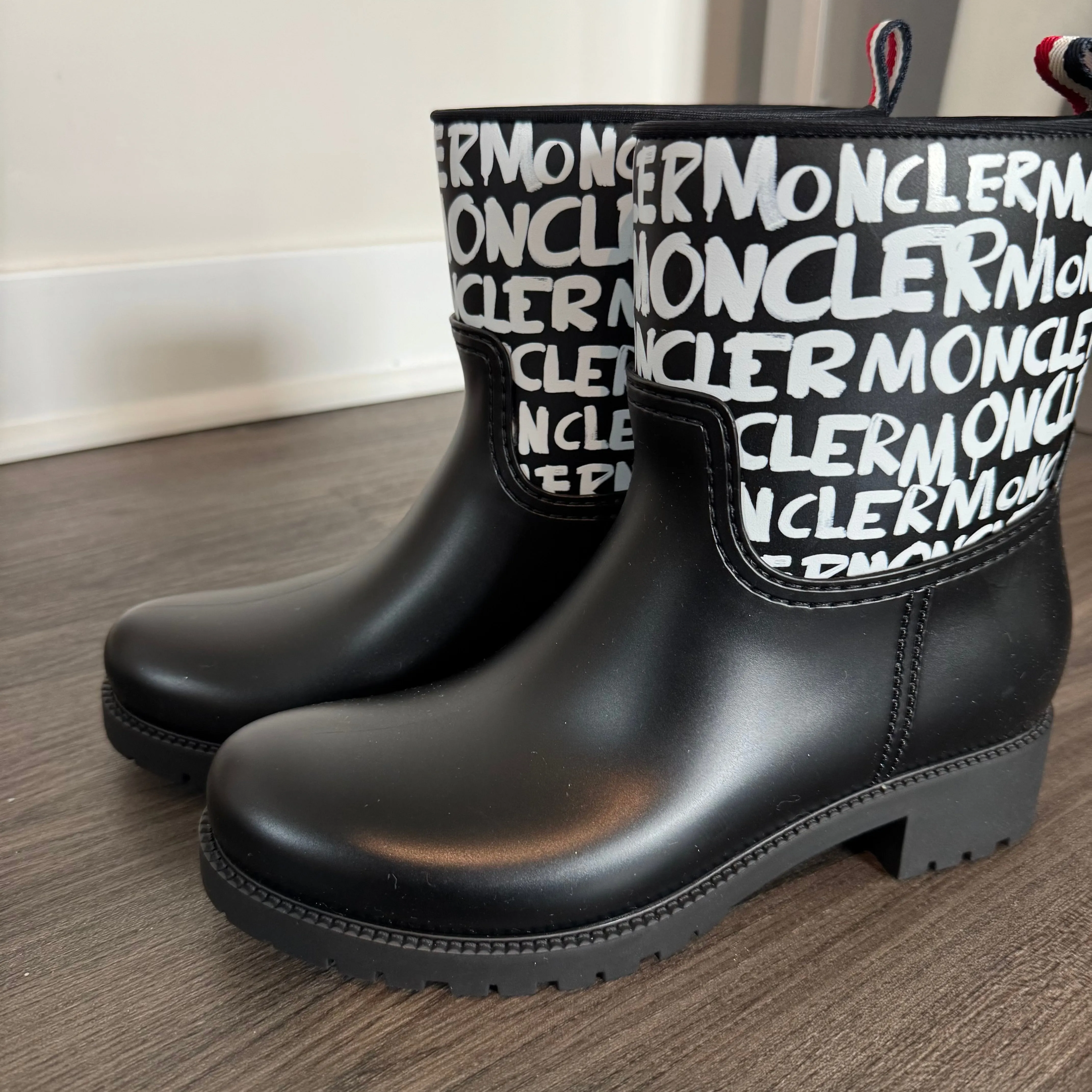 Moncler Ginette Logo Rain Boots