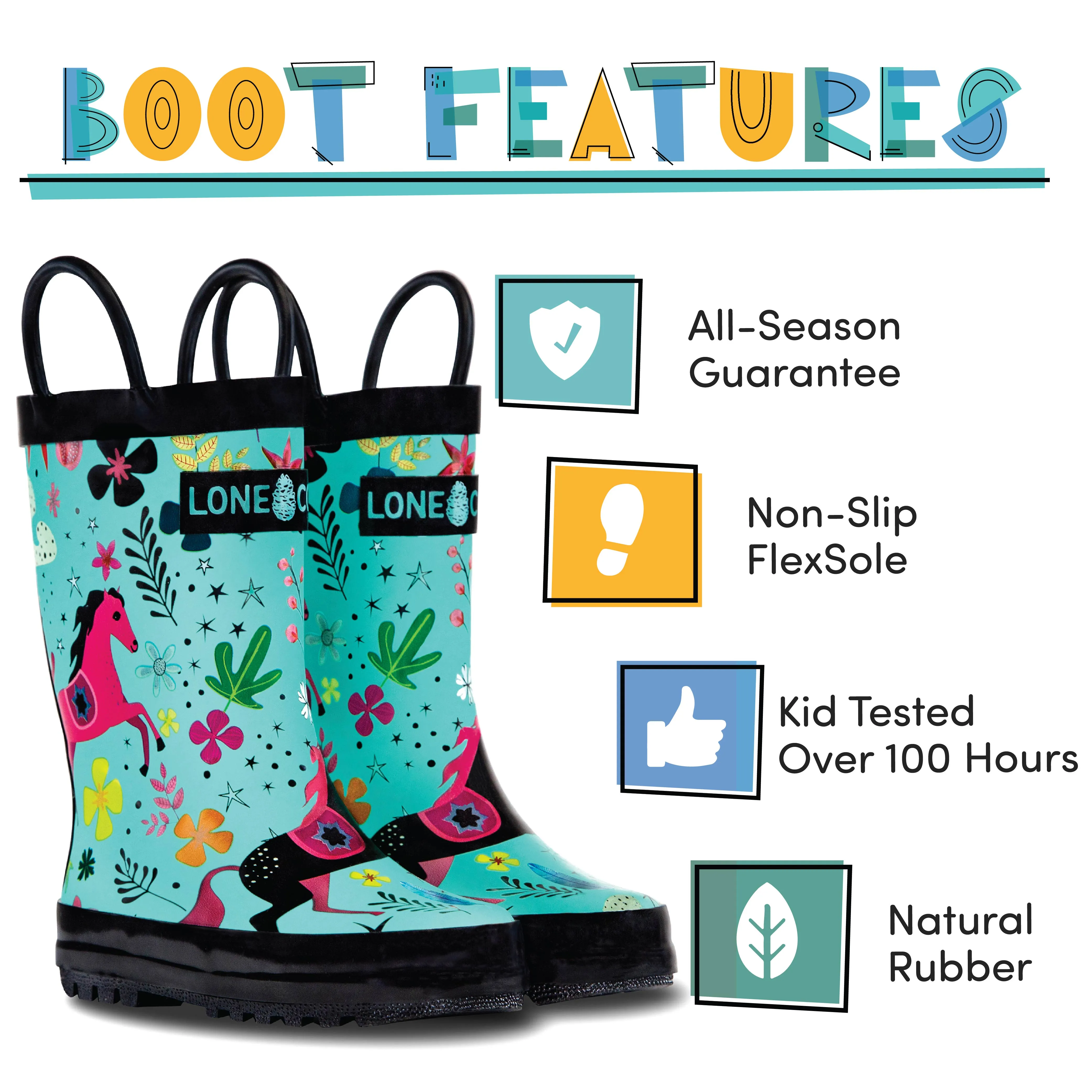 Moroccan Horses Rain Boots