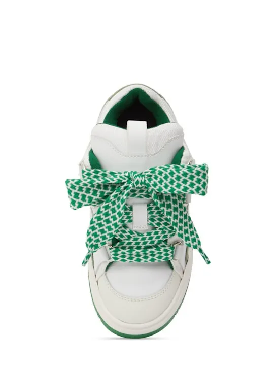 MSGM   Leather lace-up sneakers 