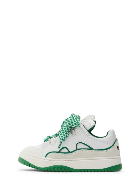 MSGM   Leather lace-up sneakers 