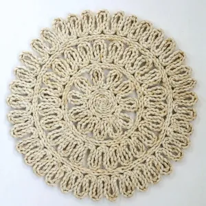 Natural Round Woven Straw Placemat