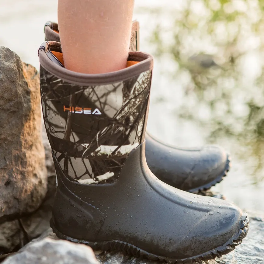 Neoprene Rubber Rain Boots: Camo