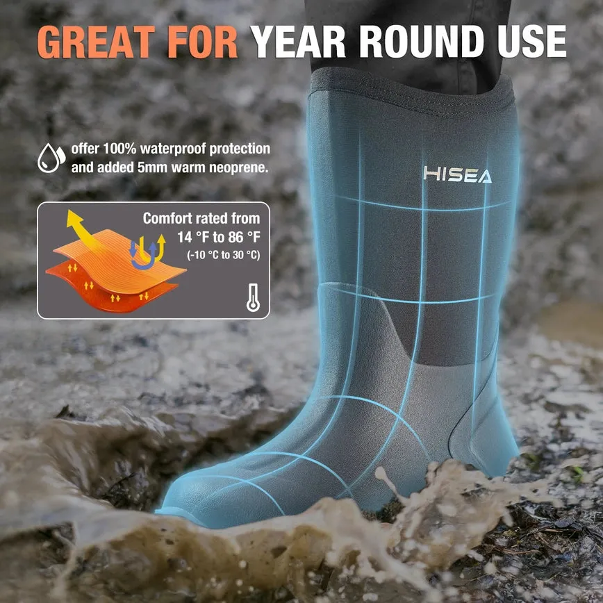 Neoprene Rubber Rain Boots: Camo