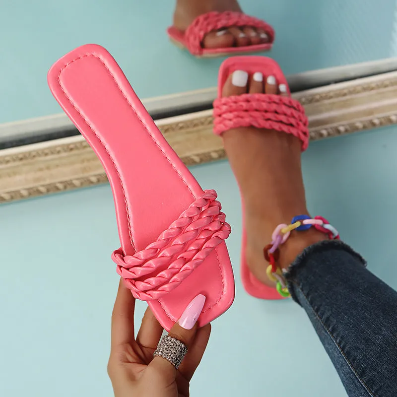 New one-word woven slippers (HPSD058)