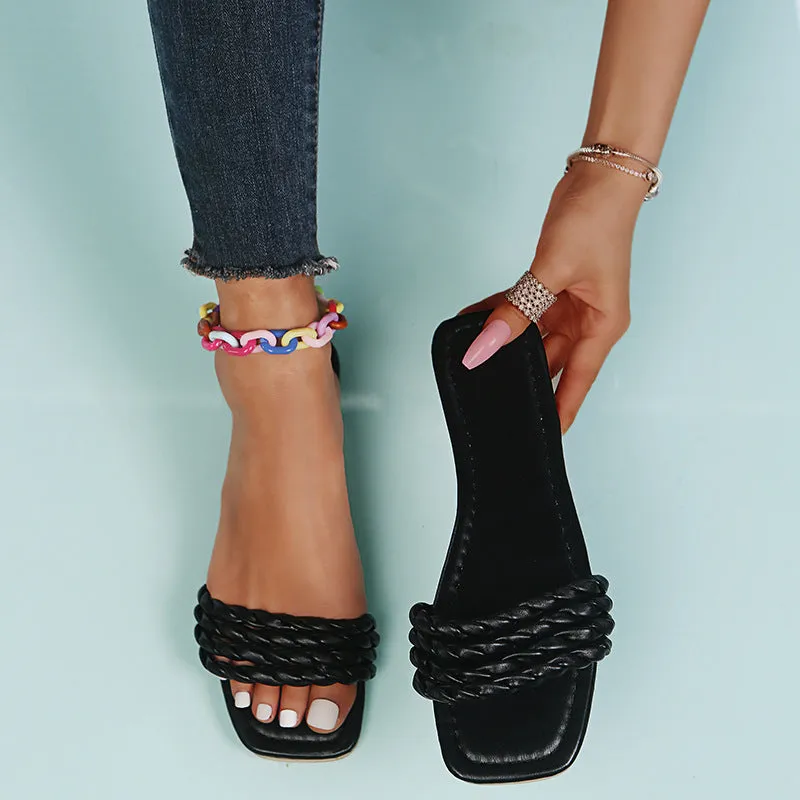 New one-word woven slippers (HPSD058)