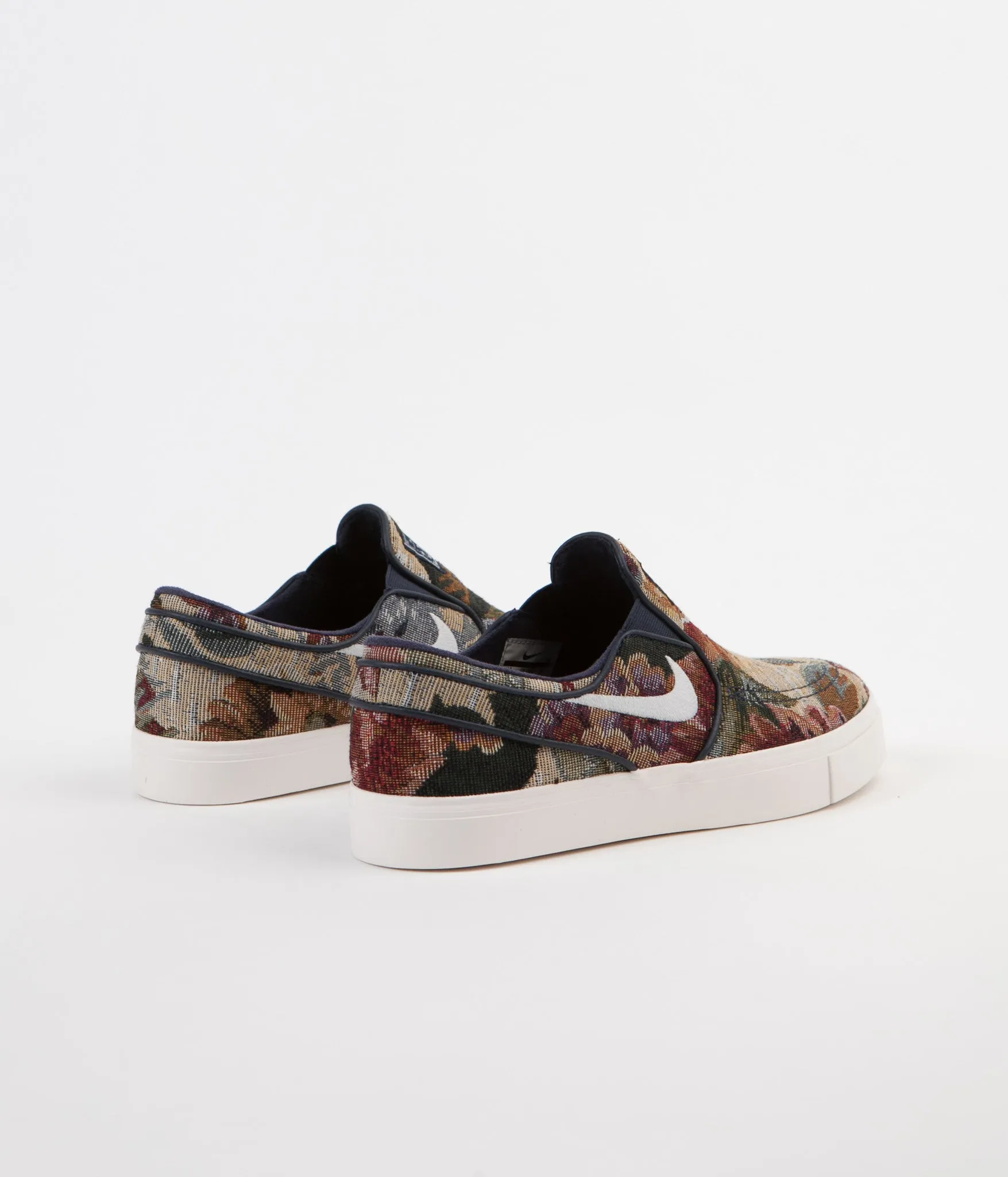 Nike SB Stefan Janoski Slip On Canvas Premium Shoes - Multi-colour / White - Ivory - Obsidian