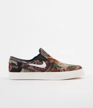 Nike SB Stefan Janoski Slip On Canvas Premium Shoes - Multi-colour / White - Ivory - Obsidian