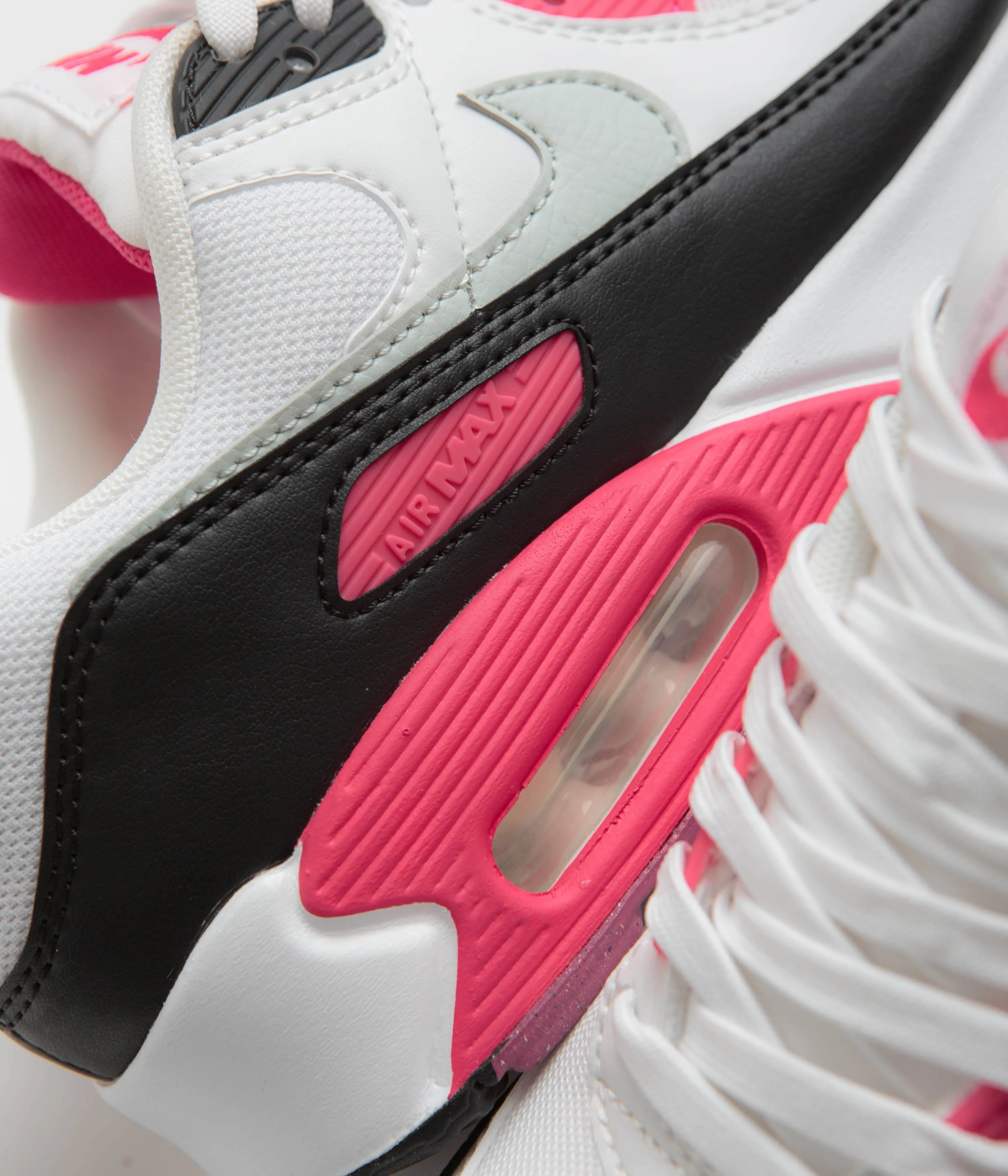 Nike Womens Air Max 90 Shoes - White / Light Silver - Aster Pink - Black