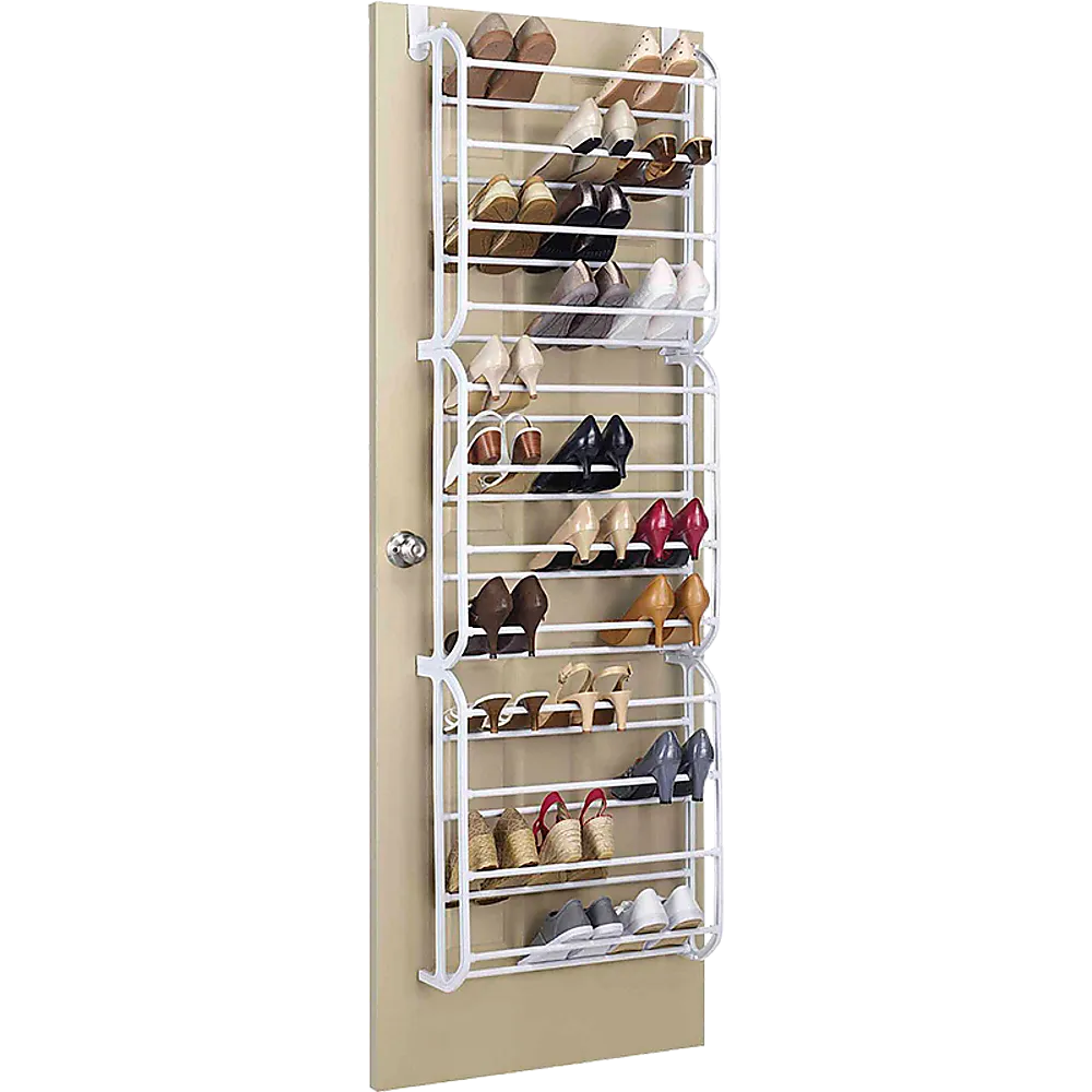 NNEDSZ 36 Pair Shoe Holder Organiser Over The Door Hanging Shelf Rack Storage Hook