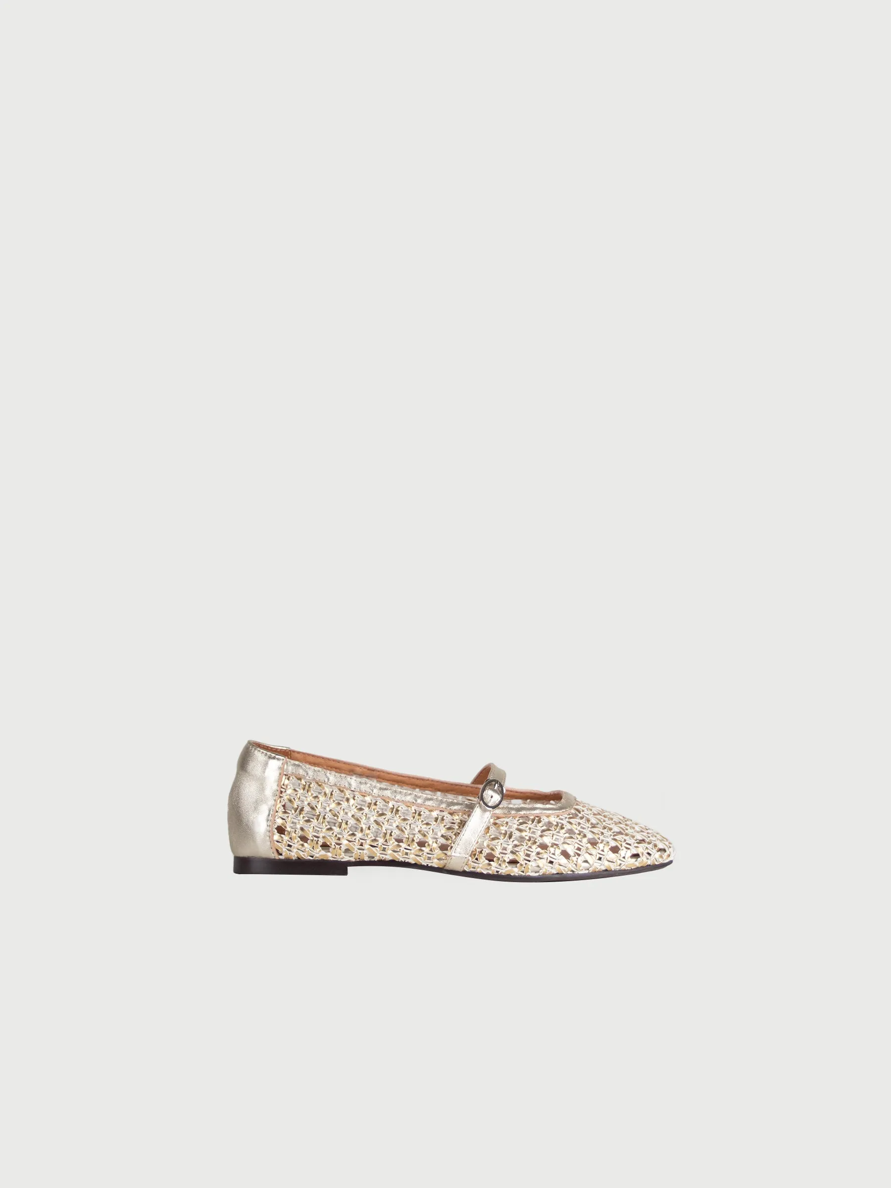 Noah 𖠁 Round Toe Woven Mary Jane Flats