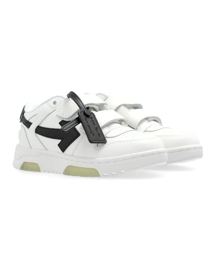 Out of Office Sneakers w/ Straps - White/Black