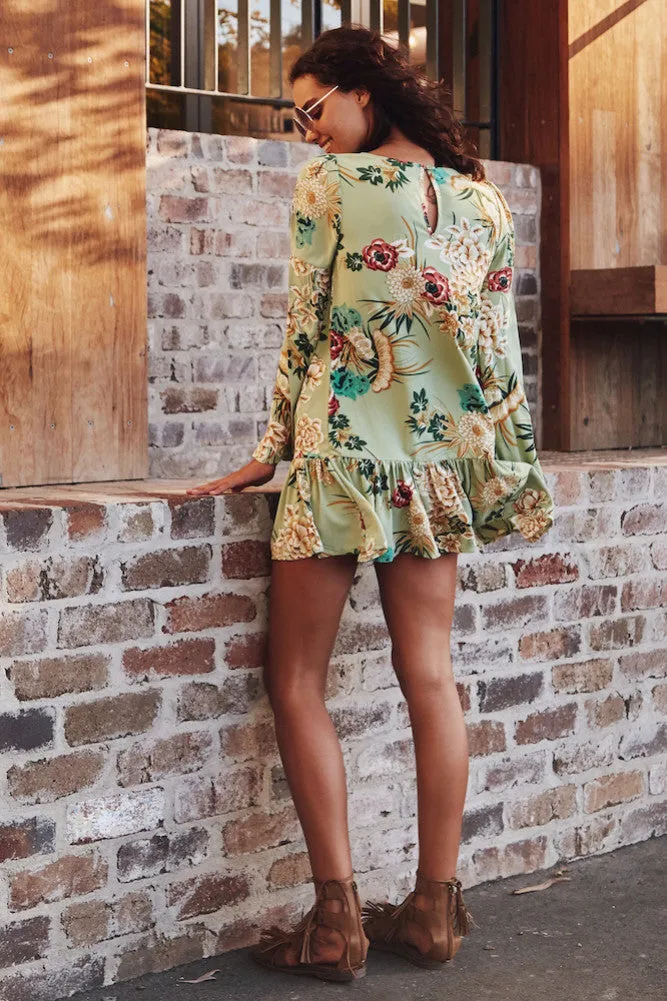 Peaches Dress Green