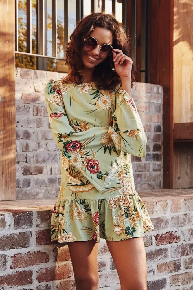 Peaches Dress Green