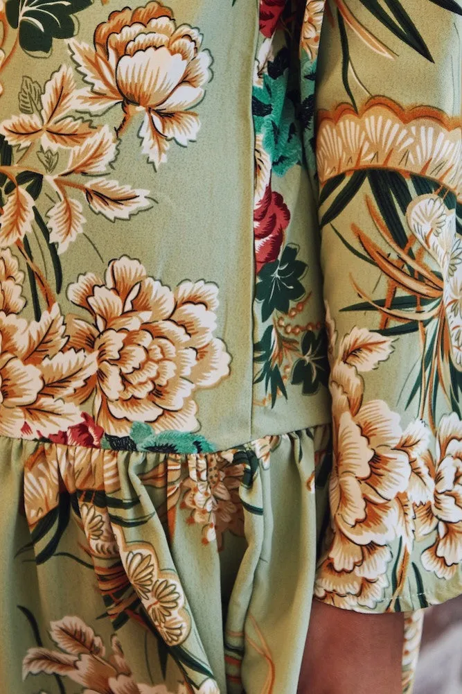 Peaches Dress Green