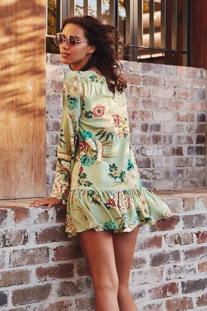 Peaches Dress Green