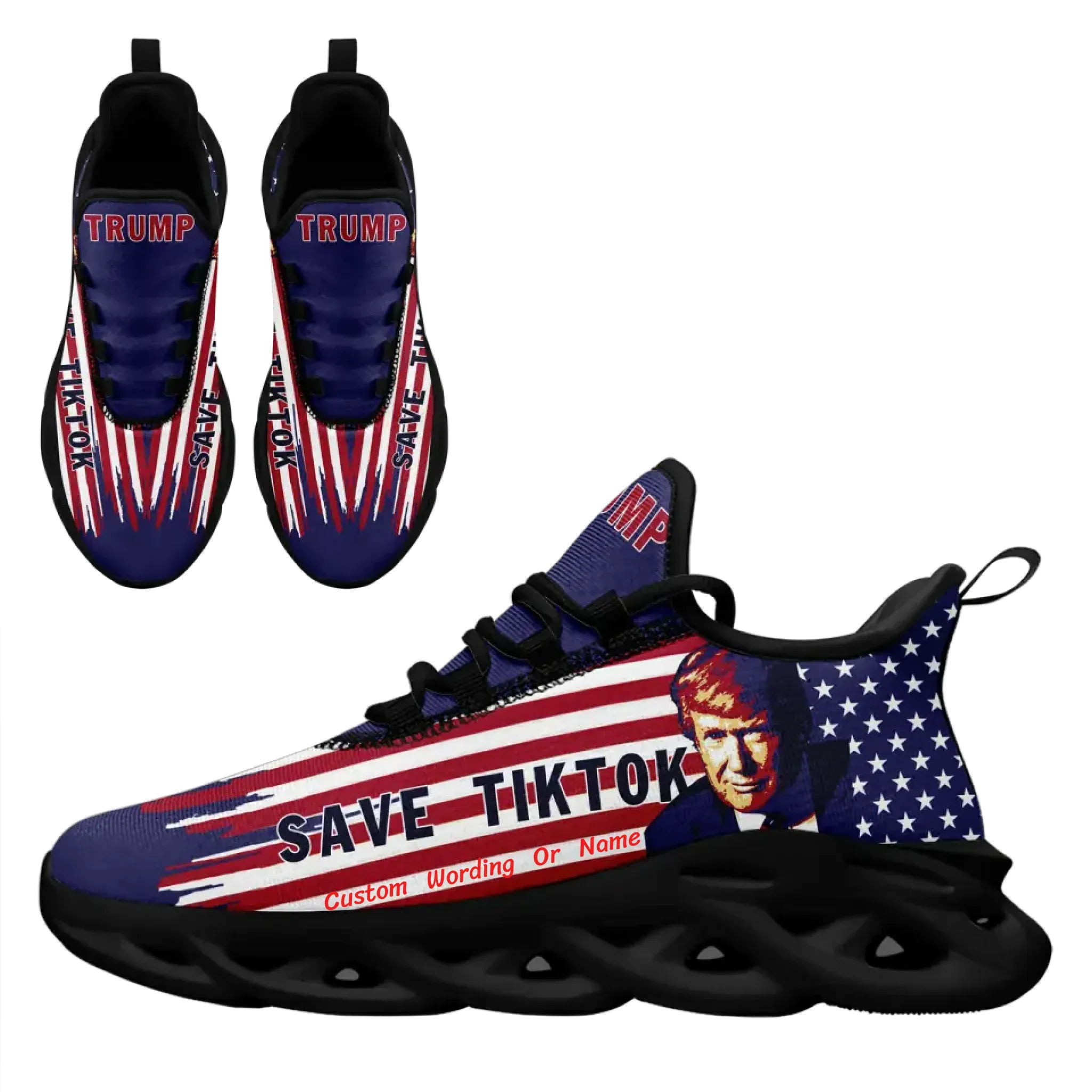 Personalized TikTok Come Back Design Sneakers, Custom Trendy Unisex Shoes for Social Media Lovers, Trump Shoes