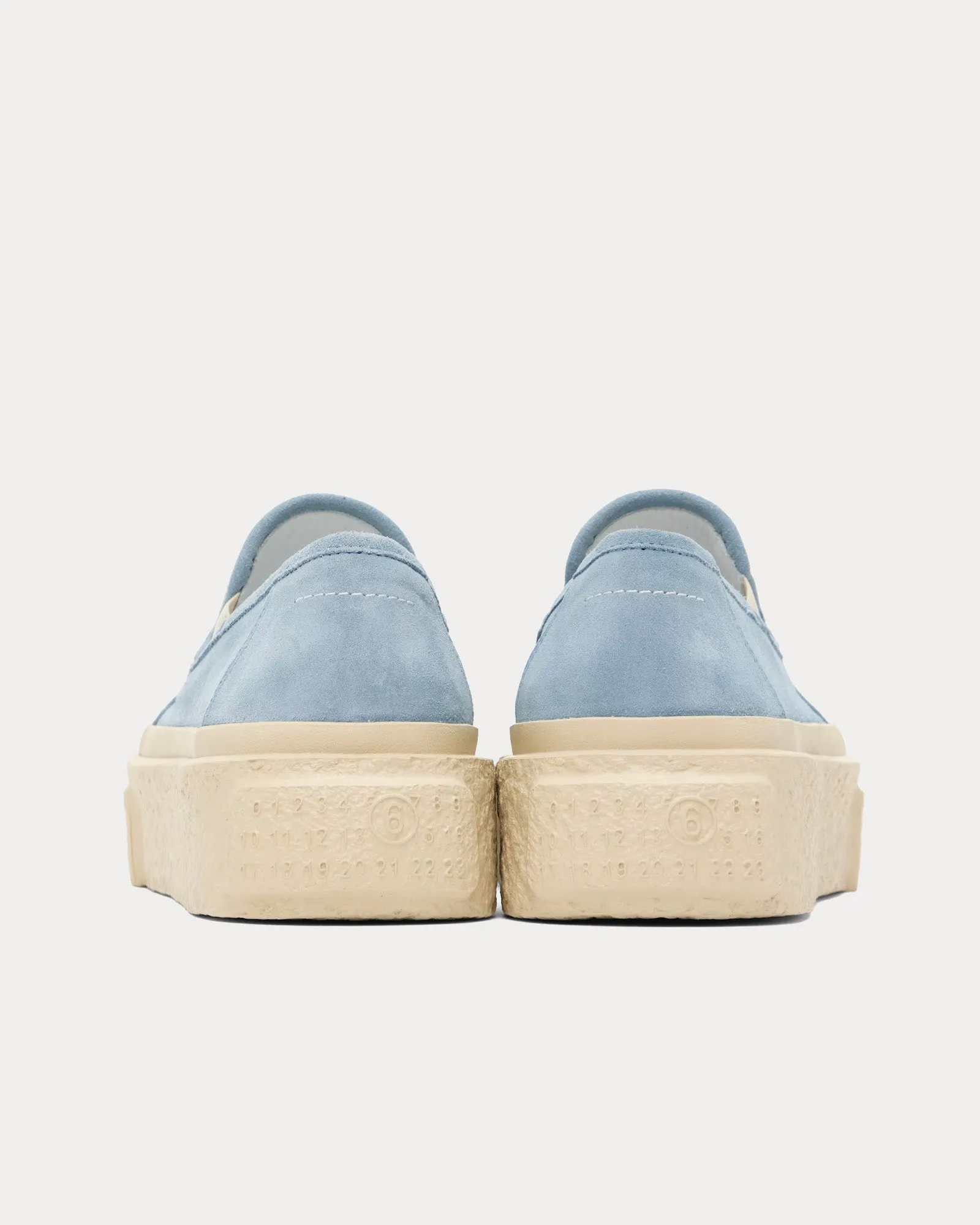 Platform Suede Skyway Blue Slip On Sneakers