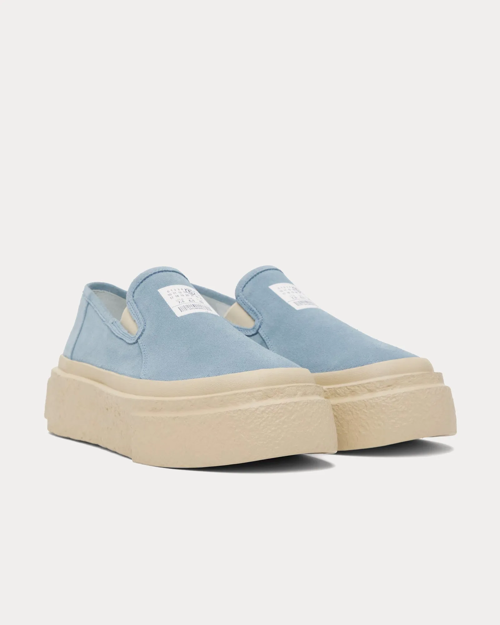 Platform Suede Skyway Blue Slip On Sneakers