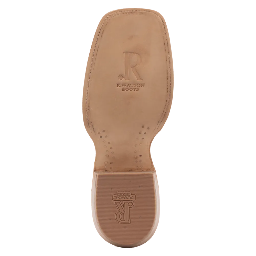 R. Watson Women's Kanga Tabaco Full Quill Ostrich Exotic Western Boots RWL4301