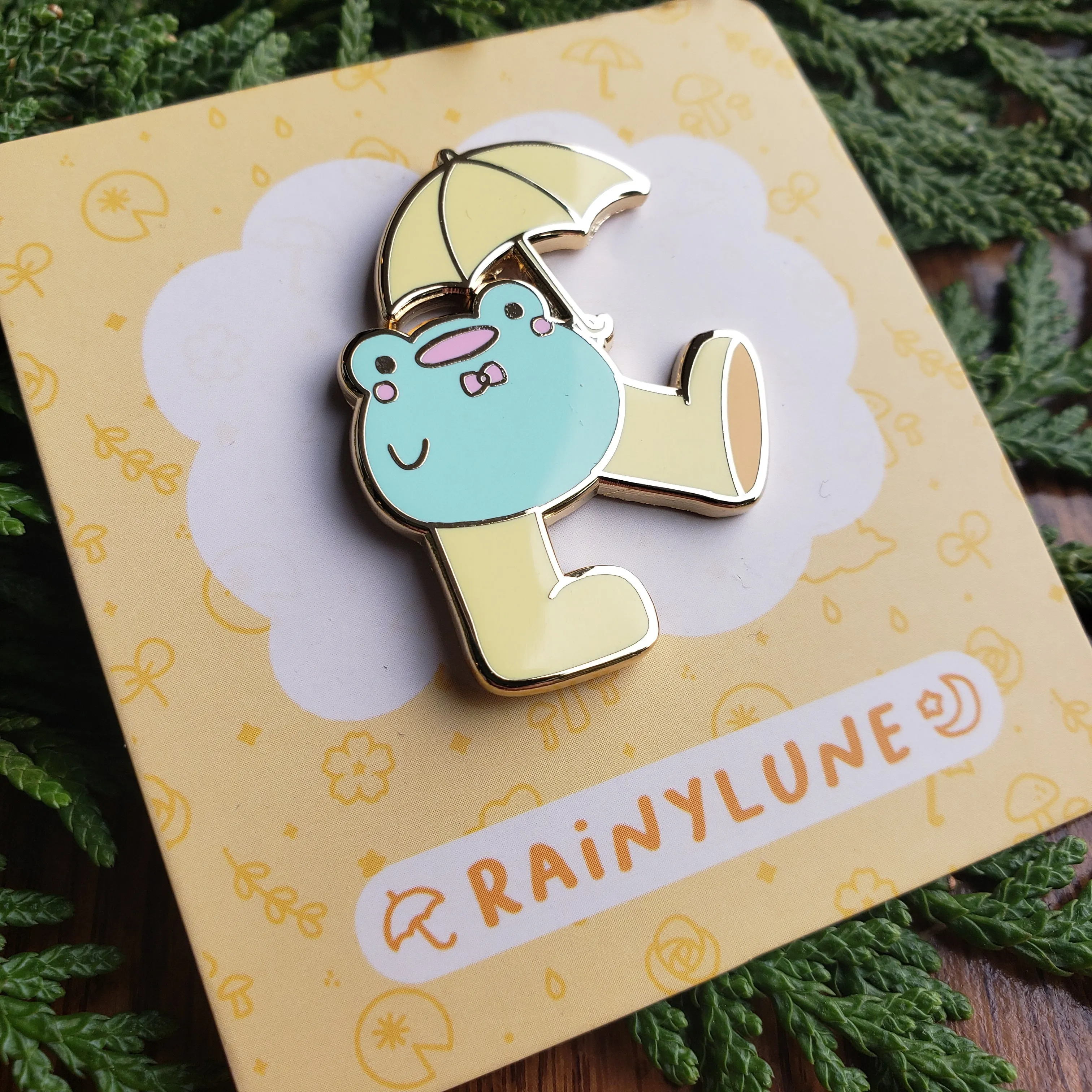 Rain Boots Frog Enamel Pin